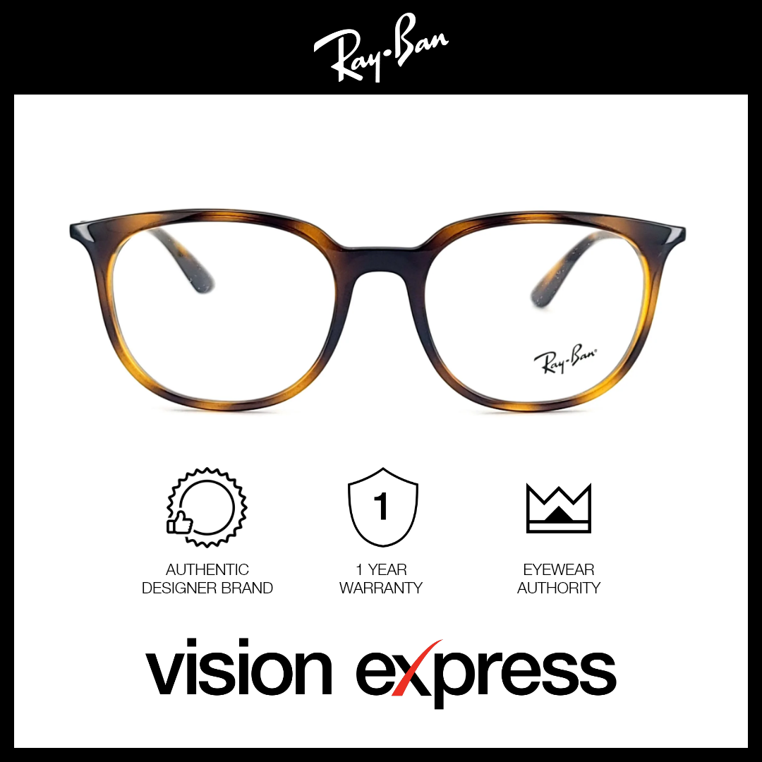 Ray-Ban Unisex Brown Plastic Square Eyeglasses RB7190/2012_53 - Vision Express Optical Philippines