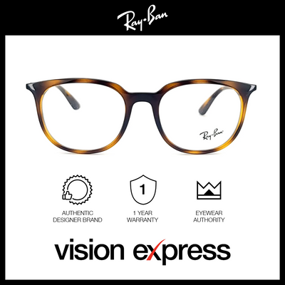 Ray-Ban Unisex Brown Plastic Square Eyeglasses RB7190/2012_53 - Vision Express Optical Philippines