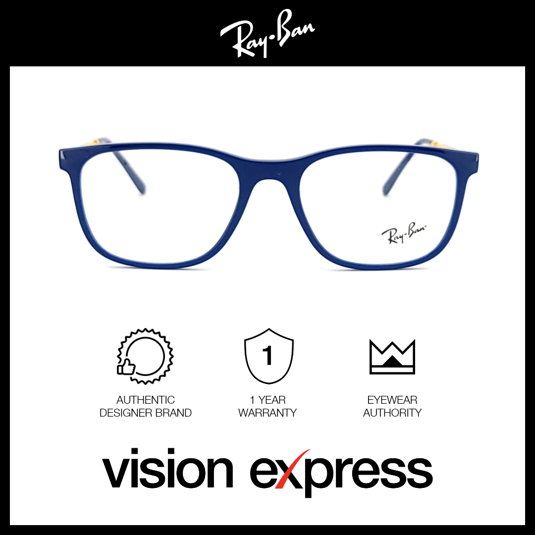Ray-Ban Unisex Black Plastic Square Eyeglasses RB7244/8100_53 - Vision Express Optical Philippines