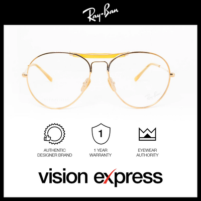 Ray-Ban Unisex Gold Titanium Aviator Eyeglasses RB8063V122055 - Vision Express Optical Philippines
