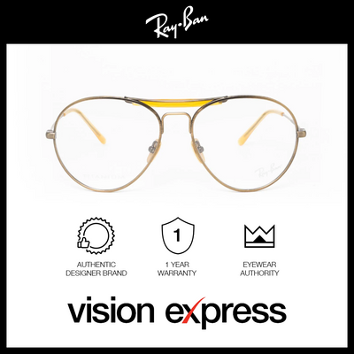 Ray-Ban Unisex Gold Titanium Aviator Eyeglasses RB8063V122255 - Vision Express Optical Philippines
