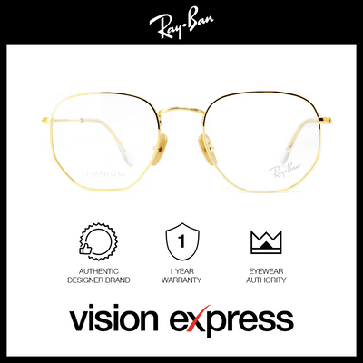 Ray-Ban Unisex Gold Titanium Irregular Eyeglasses RB8148V122554 - Vision Express Optical Philippines