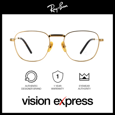 Ray-Ban Unisex Gold Titanium Square Eyeglasses RB8258V122051 - Vision Express Optical Philippines
