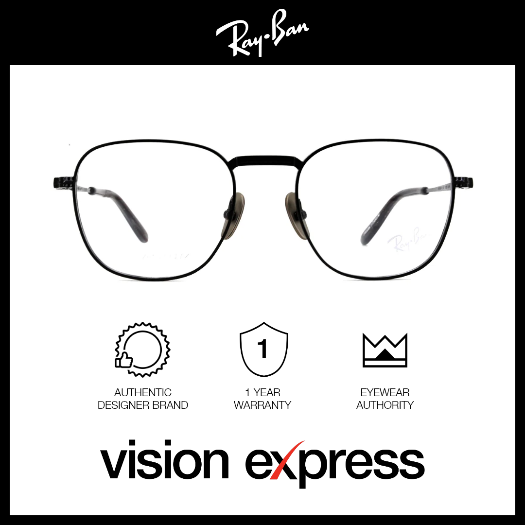 Ray-Ban Unisex Black Titanium Square Eyeglasses RB8258V123751 - Vision Express Optical Philippines