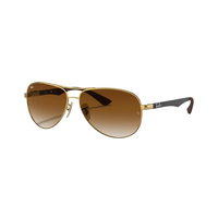 Ray-Ban Unisex Gold Carbon Fiber Aviator Sunglasses RB8313/001/51