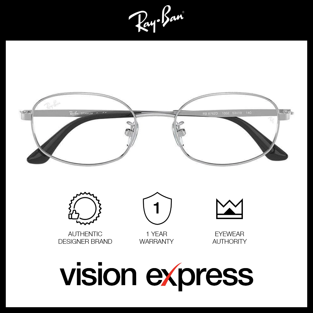 Ray-Ban Unisex Silver Titanium Round Eyeglasses RB8762D/1002_51 - Vision Express Optical Philippines