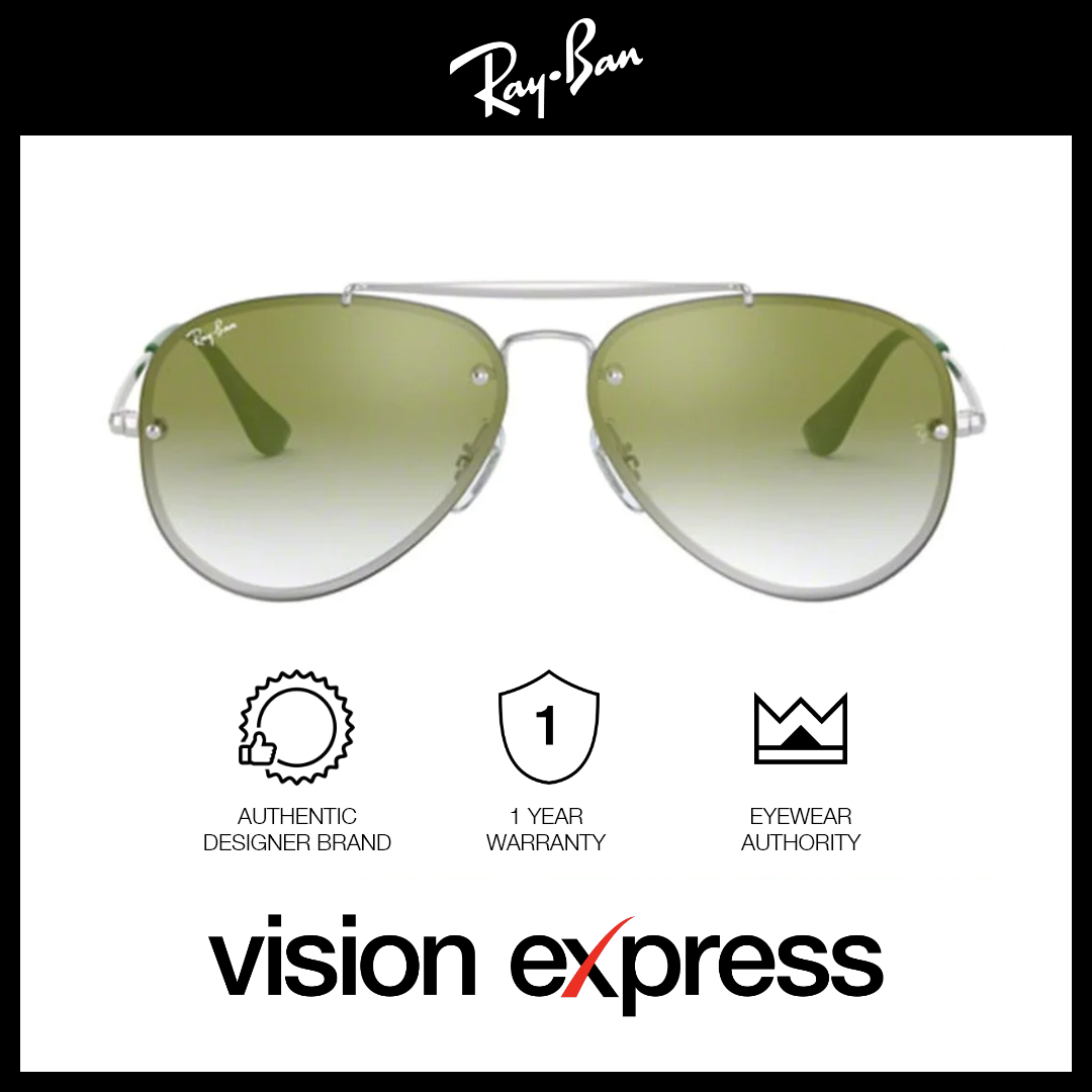 Ray-Ban Unisex Silver Metal Aviator Sunglasses RJ9548SN/212/W0 - Vision Express Optical Philippines