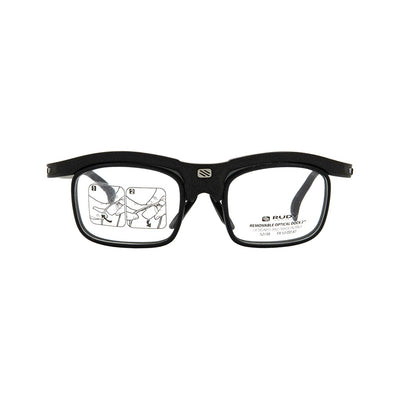 Rudy Project Black Plastic Square Eyeglasses RPSP75OD06052