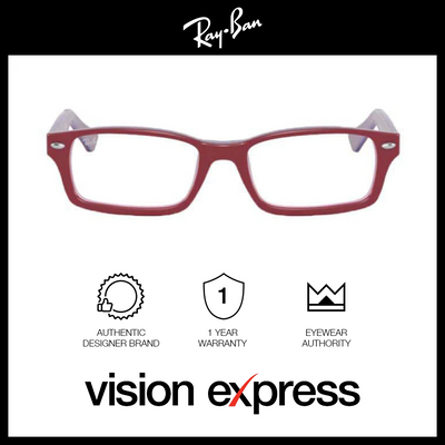 Ray-Ban Kids Red Plastic Rectangle Eyeglasses RY1530/3821_48 - Vision Express Optical Philippines