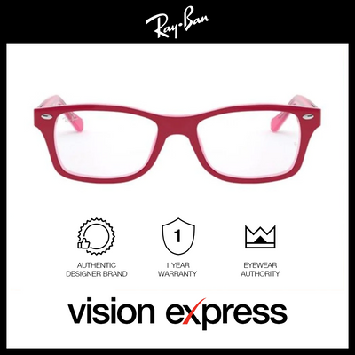 Ray-Ban Kids Red Plastic Square Eyeglasses RY1531/3761_48 - Vision Express Optical Philippines
