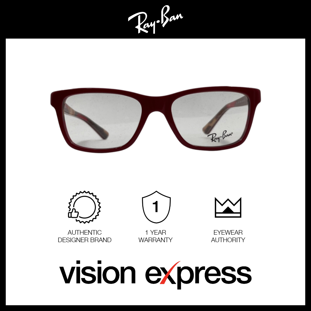 Ray-Ban Kids Red Plastic Square Eyeglasses RY1536/3804_48 - Vision Express Optical Philippines