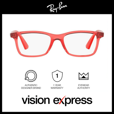 Ray-Ban Kids Red Plastic Irregular Eyeglasses RY1562/3687_46 - Vision Express Optical Philippines