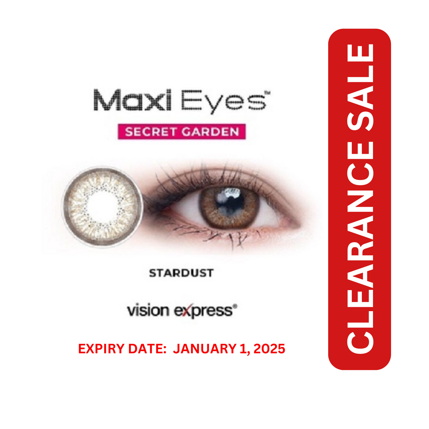 Maxi Eyes Secret Garden Colored Graded Contact Lenses - Stardust (Near Expiry) (-2.25 to -6.00)