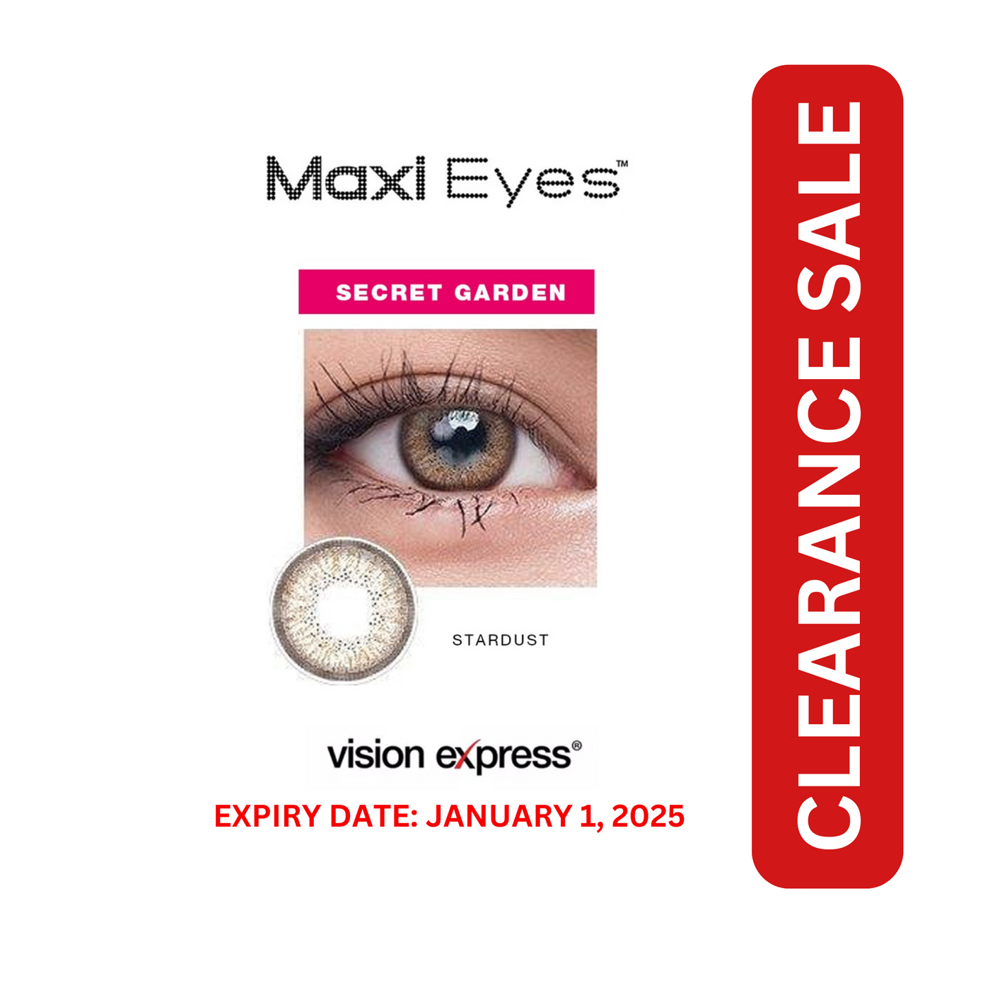 Maxi Eyes Secret Garden Colored Graded Contact Lenses - Stardust (Near Expiry) (-2.25 to -6.00)