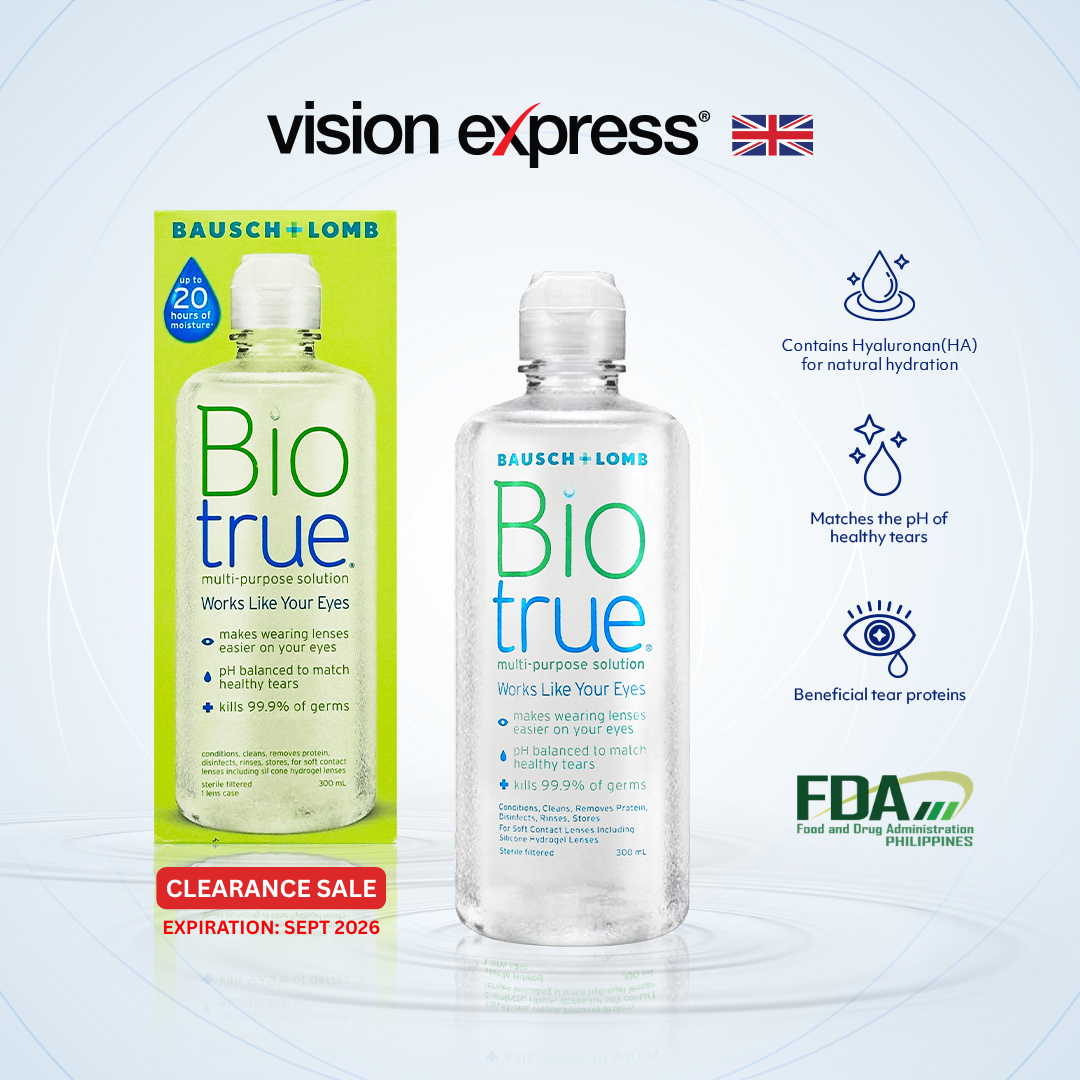 Bausch & Lomb Bio True Contact Lens Solution 300ml (Near Expiry: Sept 2026) - Vision Express Optical Philippines
