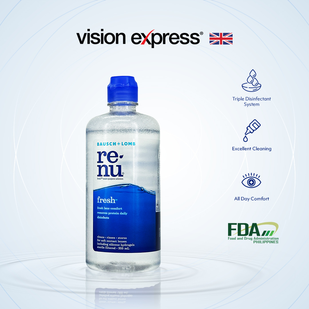Bausch & Lomb Renu Contact Lens Solution 355ml (No Box) - Vision Express Optical Philippines