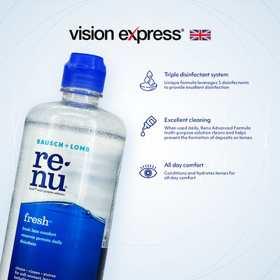 Bausch & Lomb Renu Contact Lens Solution 355ml (Near Expiry: January 2026) - Vision Express Optical Philippines