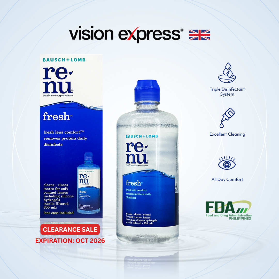 Bausch & Lomb Renu Contact Lens Solution 355ml (Near Expiry: October 2026)