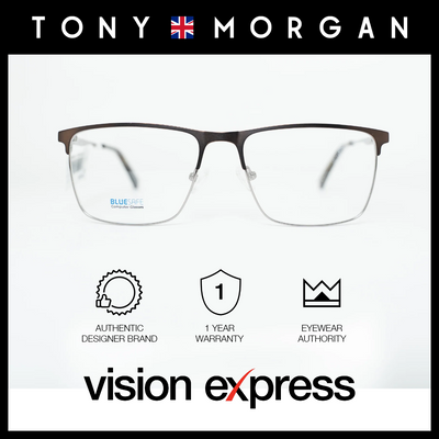 Tony Morgan Men's Brown Metal Square Eyeglasses TM0091BRN54 - Vision Express Optical Philippines