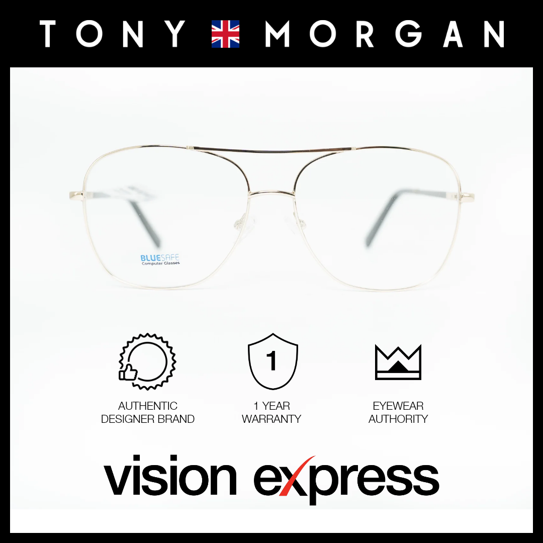 Tony Morgan Men's Gold Metal Round Eyeglasses TM0163GLD57 - Vision Express Optical Philippines