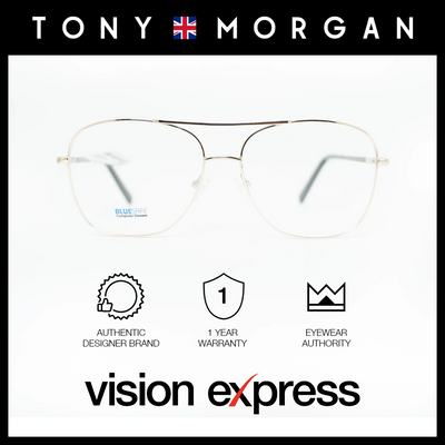 Tony Morgan Men's Gold Metal Round Eyeglasses TM0163GLD57 - Vision Express Optical Philippines
