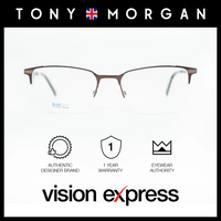 Tony Morgan Men's Brown Metal Clubmaster Eyeglasses TM086BRN53 - Vision Express Optical Philippines