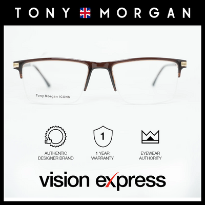 Tony Morgan Men's Brown Tr 90 Clubmaster Eyeglasses TM0905BRWN53 - Vision Express Optical Philippines