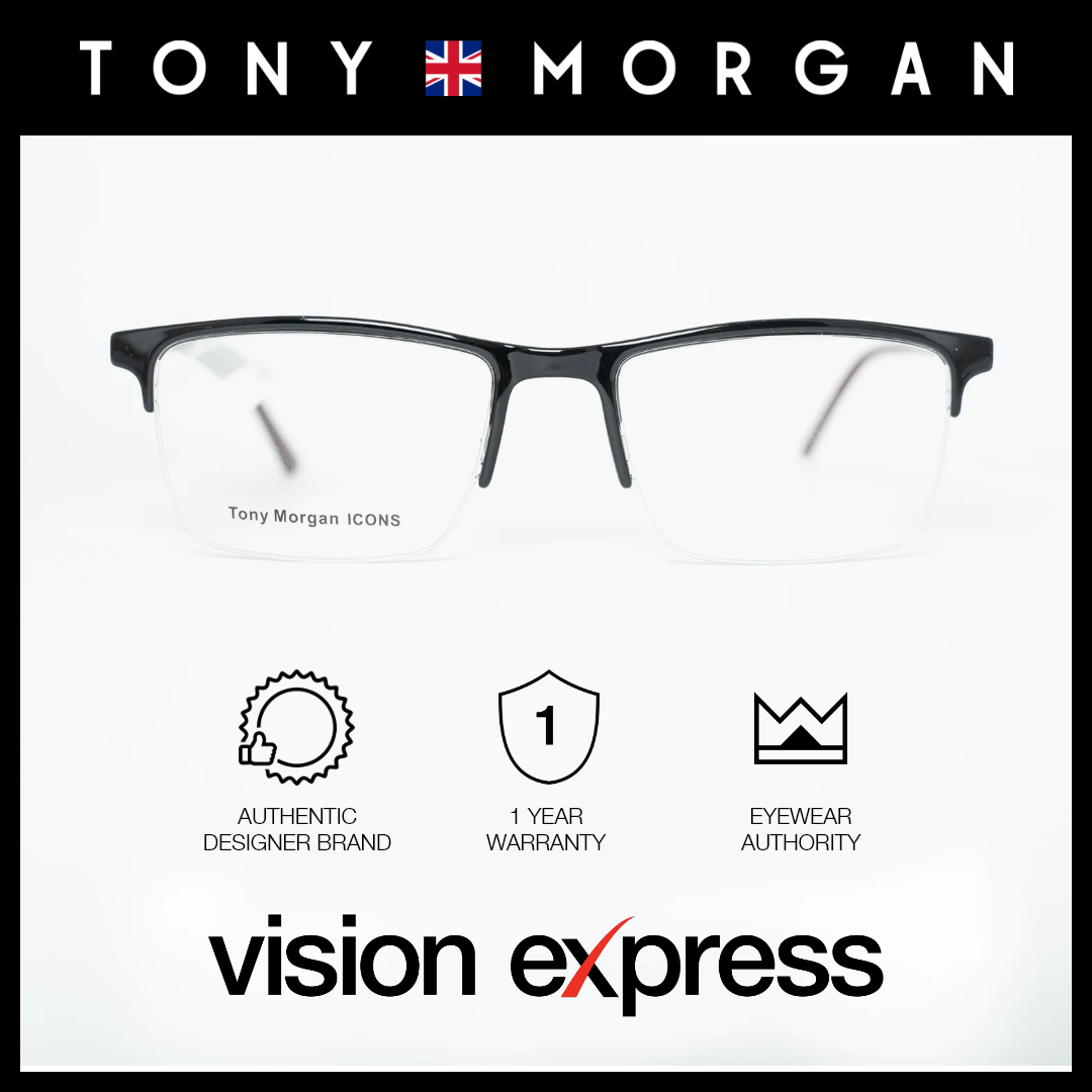Tony Morgan Men's Brown Tr 90 Clubmaster Eyeglasses TM0911BRWN53 - Vision Express Optical Philippines