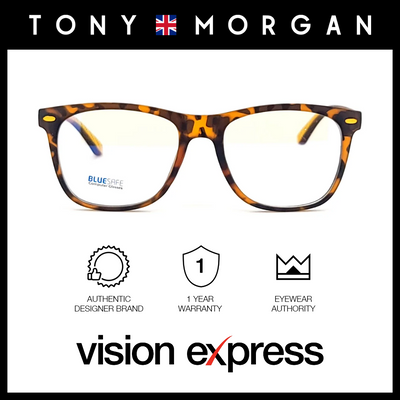 Tony Morgan Unisex Black Plastic Square Eyeglasses TM 1006/C81/BS_00 - Vision Express Optical Philippines