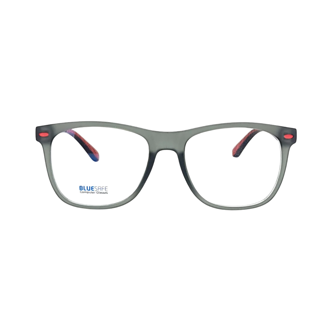 Tony Morgan Kids Matte Grey Acetate Square Eyeglasses TM 1006/C157/BS_00
