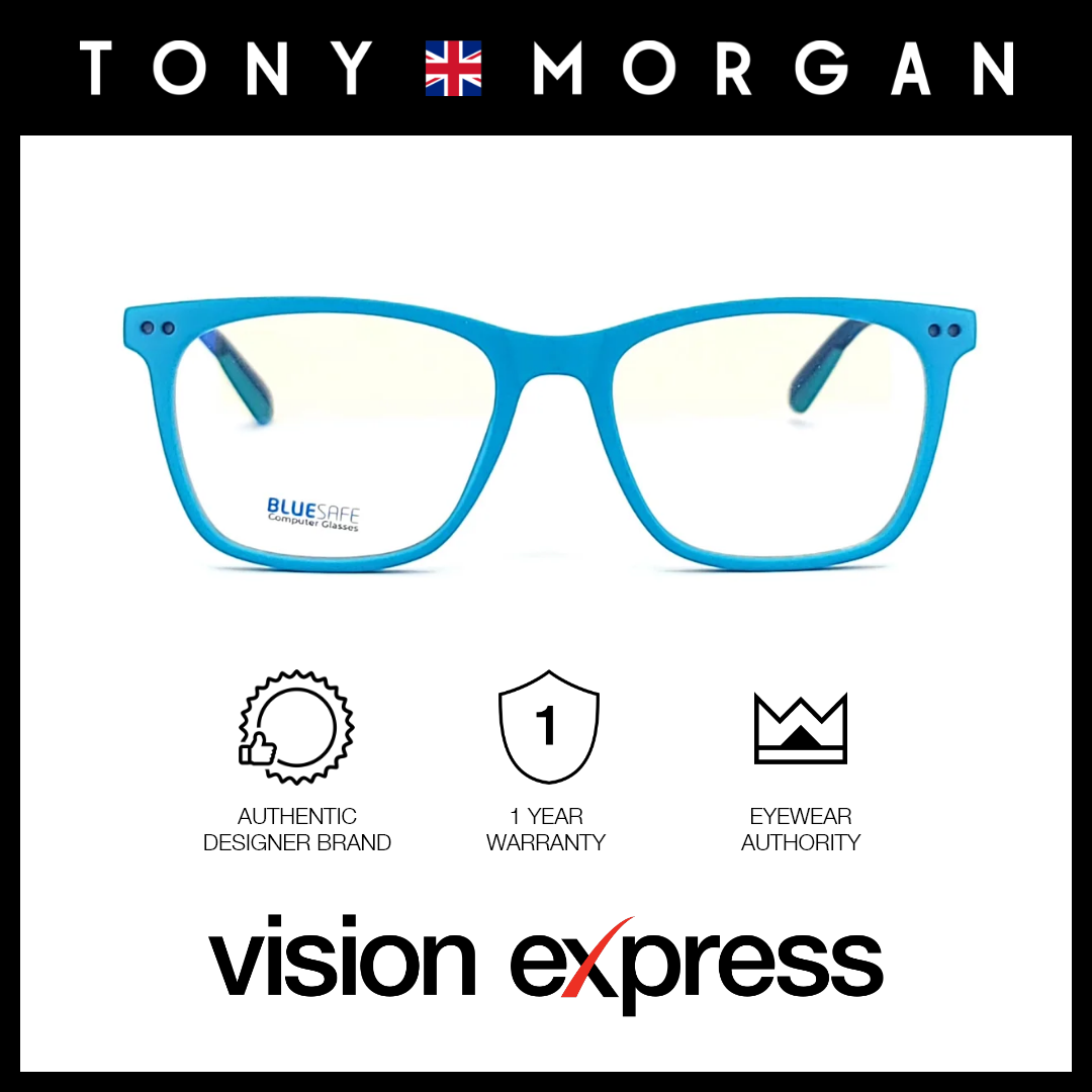 Tony Morgan Unisex Blue Plastic Square Eyeglasses TM 1007/C107/BS_00 - Vision Express Optical Philippines