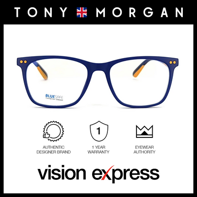 Tony Morgan Unisex Blue Plastic Square Eyeglasses TM 1007/C161/BS_00 - Vision Express Optical Philippines
