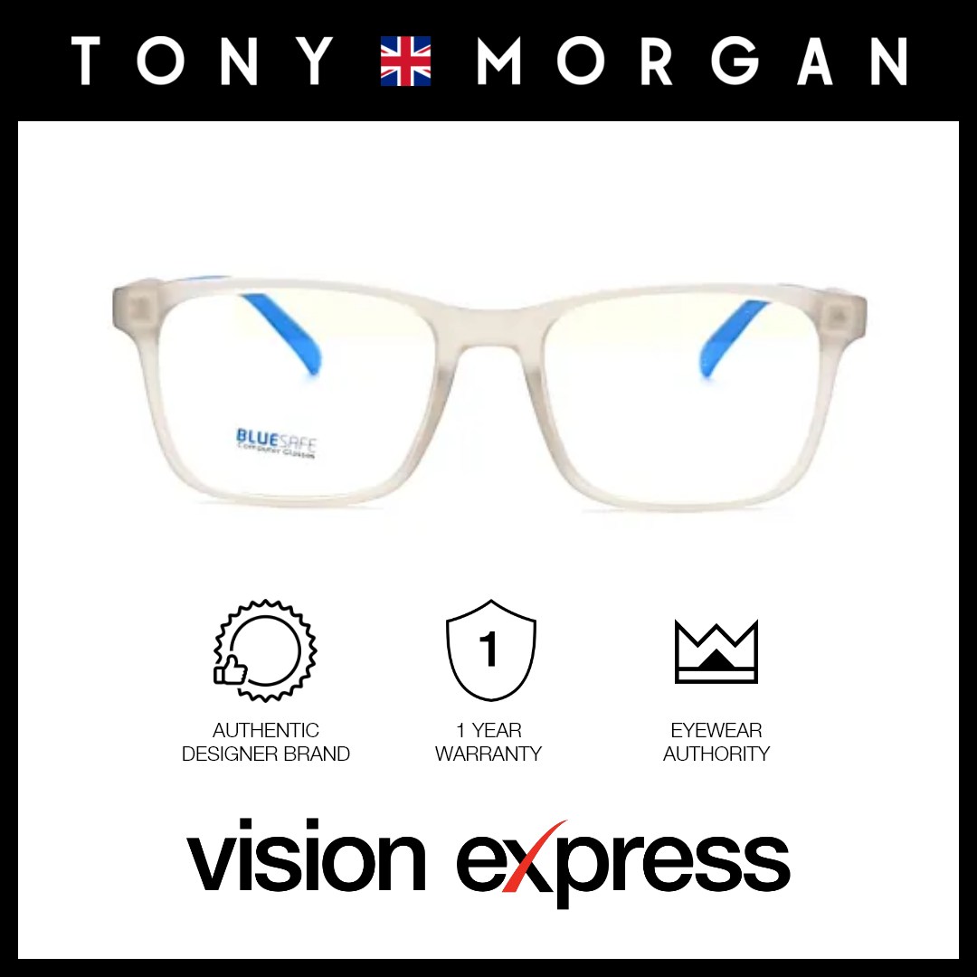 Tony Morgan Unisex White Plastic Square Eyeglasses TM 1008/C165/BS_00 - Vision Express Optical Philippines