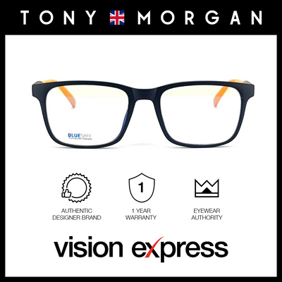 Tony Morgan Unisex Black Plastic Square Eyeglasses TM 1008/C33/BS_00 - Vision Express Optical Philippines