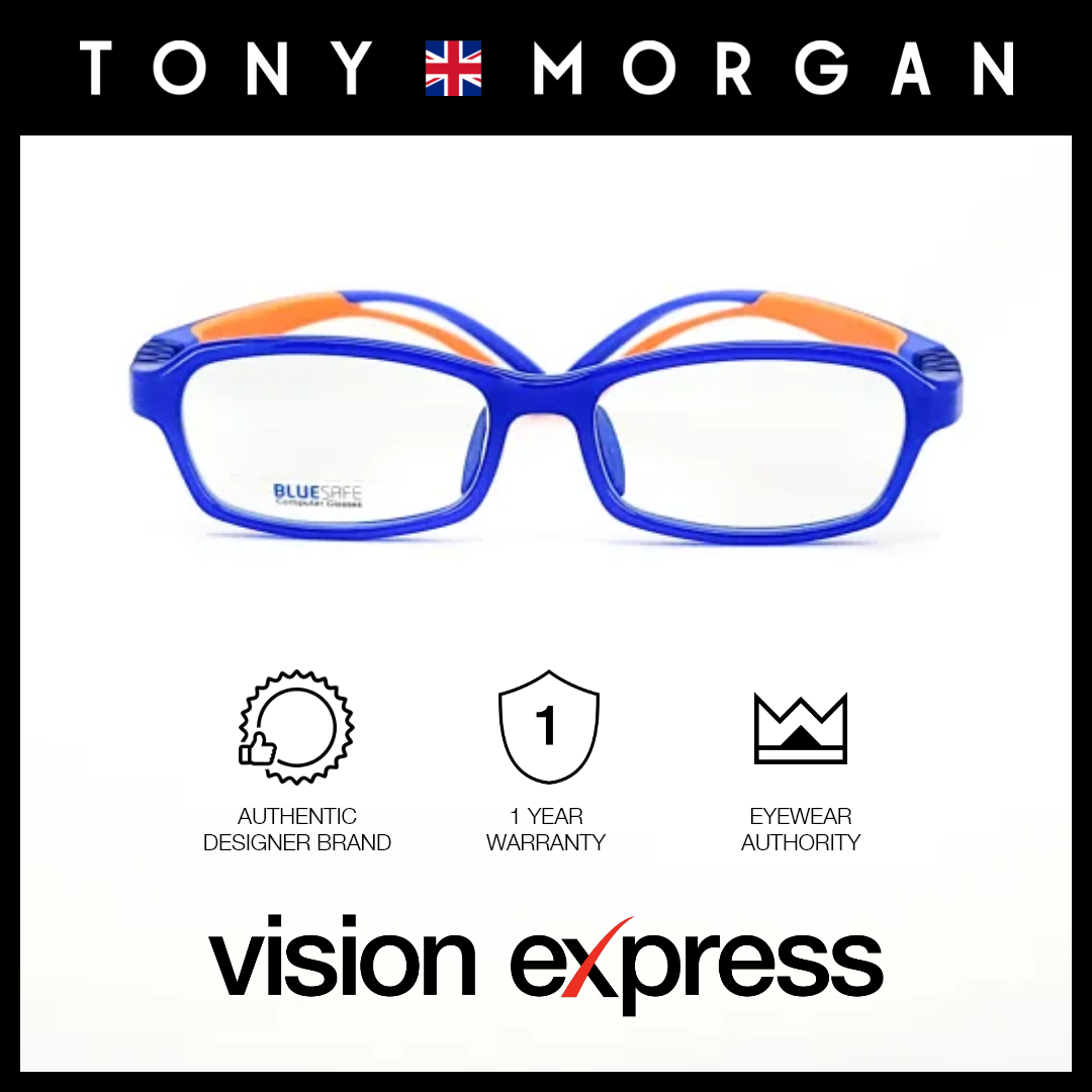 Tony Morgan Unisex Blue Plastic Rectangle Eyeglasses TM 1010/C259/BS_00 - Vision Express Optical Philippines