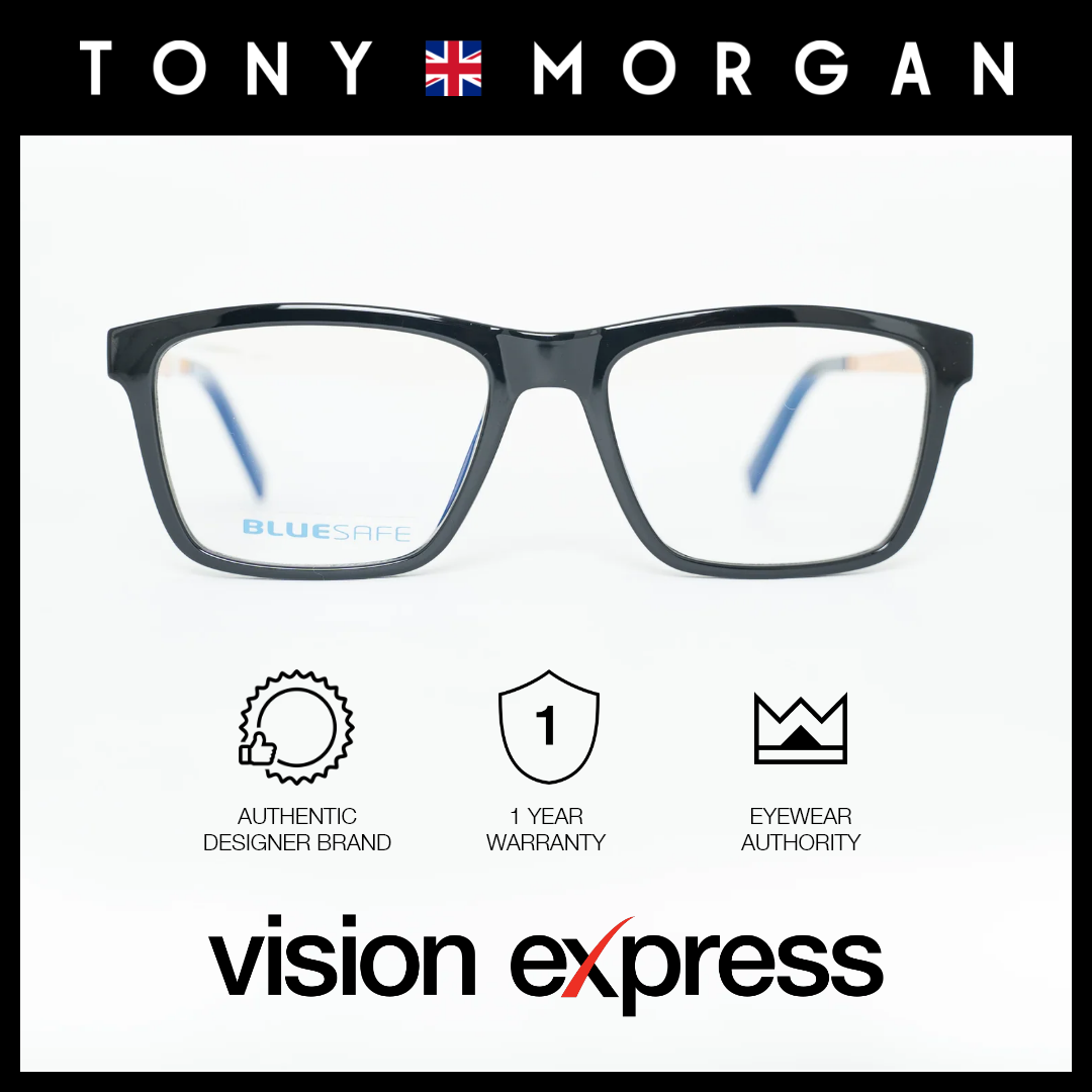 Tony Morgan Women's Black Tr 90 Square Eyeglasses TM2078BLK54 - Vision Express Optical Philippines