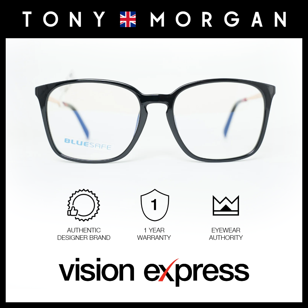 Tony Morgan Women's Black Tr 90 Square Eyeglasses TM2079BLK54 - Vision Express Optical Philippines