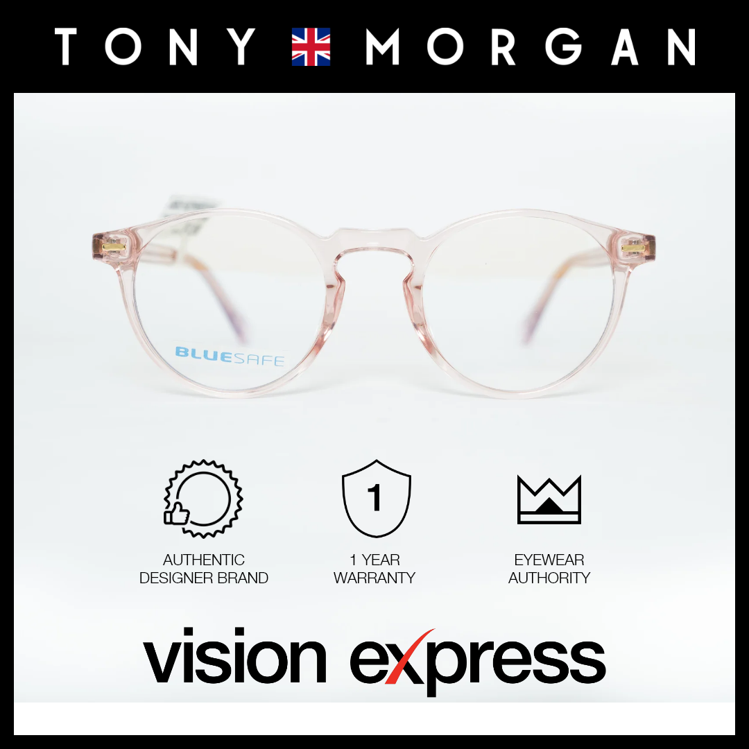 Tony Morgan Women's Pink Tr 90 Round Eyeglasses TM2083PINK54 - Vision Express Optical Philippines