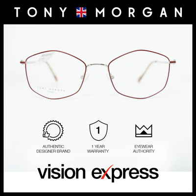 Tony Morgan Women's Silver Metal Irregular Eyeglasses TM4264SLVER53 - Vision Express Optical Philippines