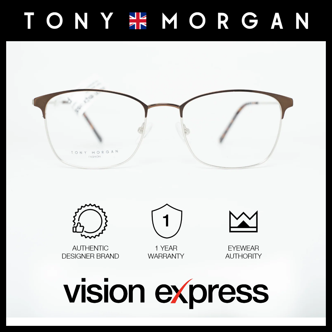 Tony Morgan Unisex Brown Metal Round Eyeglasses TM4290BRWN50 - Vision Express Optical Philippines