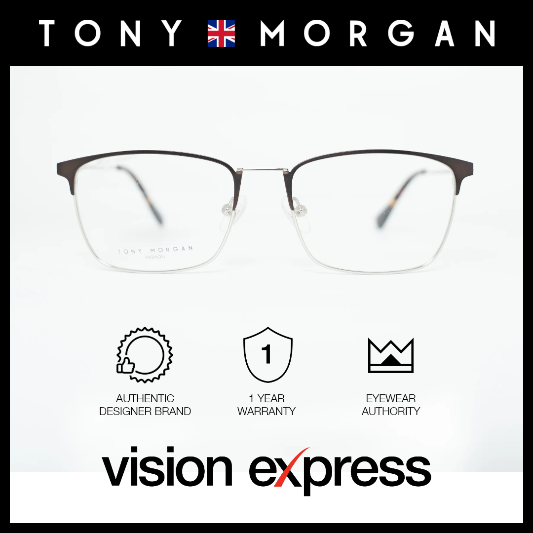Tony Morgan Men's Brown Metal Square Eyeglasses TM4291BRWN51 - Vision Express Optical Philippines