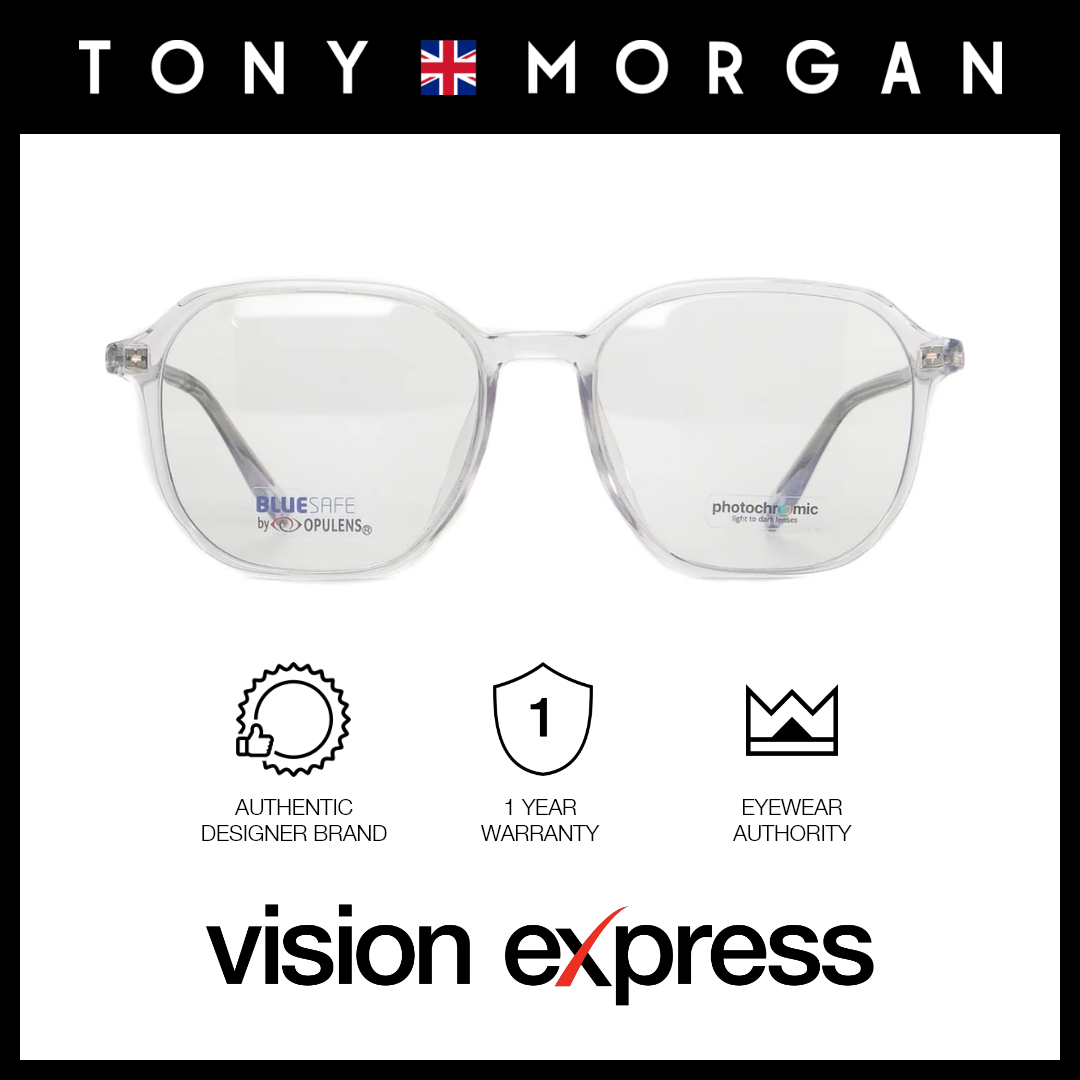 Tony Morgan Men's Clear Acetate Square Eyeglasses TM5002C453BLK - Vision Express Optical Philippines