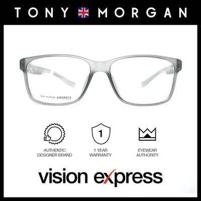 Tony Morgan Men's Grey Tr 90 Square Eyeglasses TM5766AGRY54 - Vision Express Optical Philippines