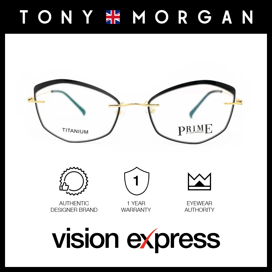 Tony Morgan Women's Black Titanium Cat Eye Eyeglasses TM 586620/C1 - Vision Express Optical Philippines