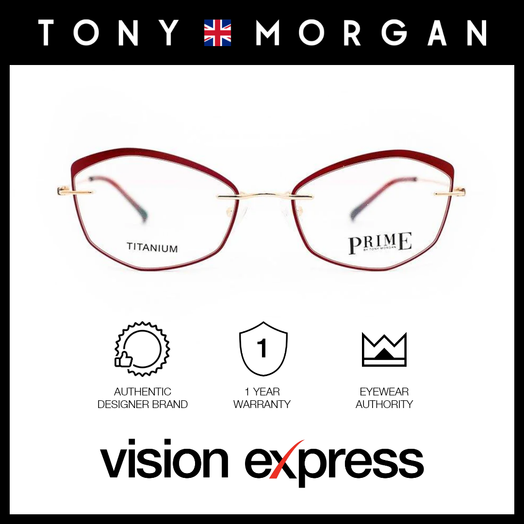 Tony Morgan Women's Red Titanium Cat Eye Eyeglasses TM 586620/C2 - Vision Express Optical Philippines