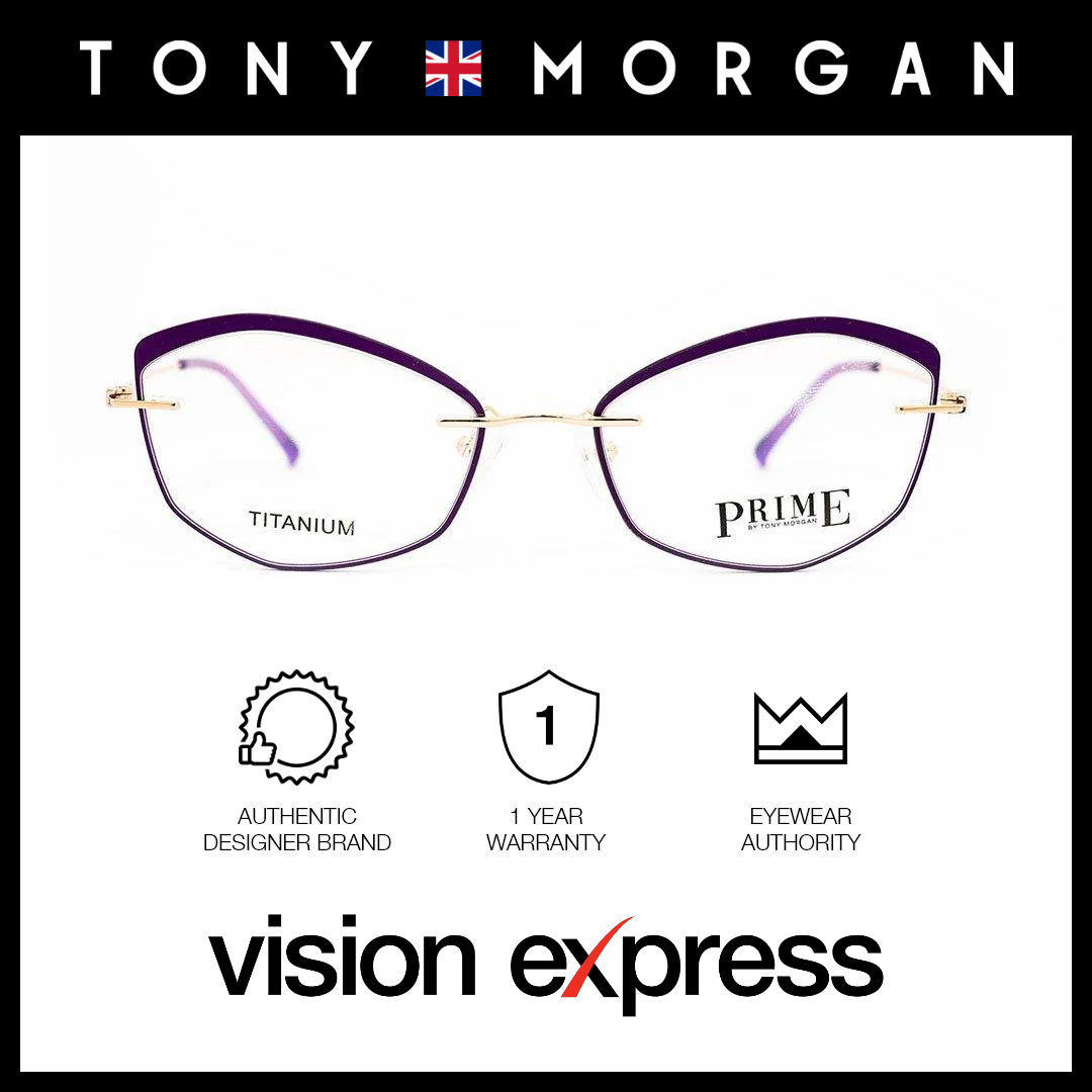 Tony Morgan Women's Grey Titanium Cat Eye Eyeglasses TM 586620/C3 - Vision Express Optical Philippines