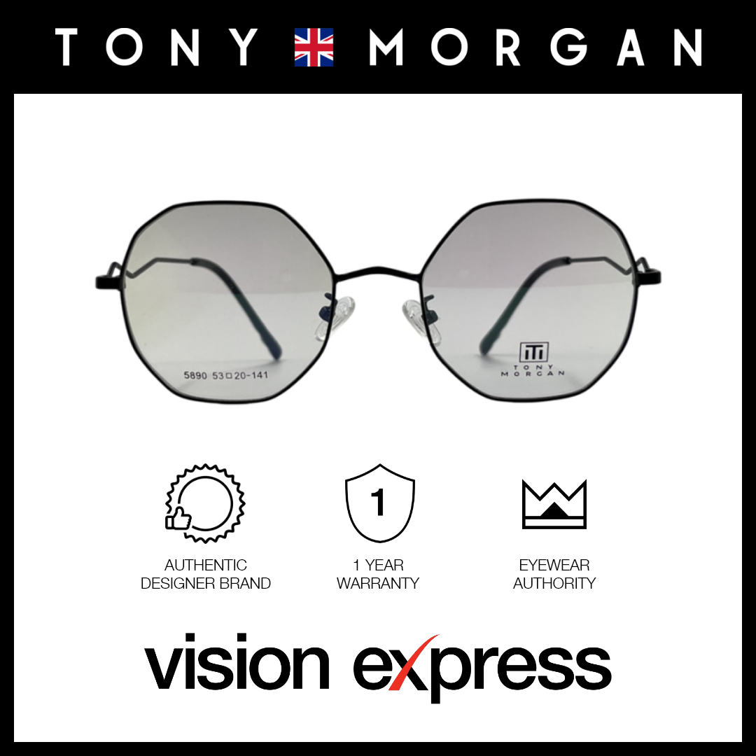 Tony Morgan Women's Black Metal Round Eyeglasses TM 5890/C-1 - Vision Express Optical Philippines