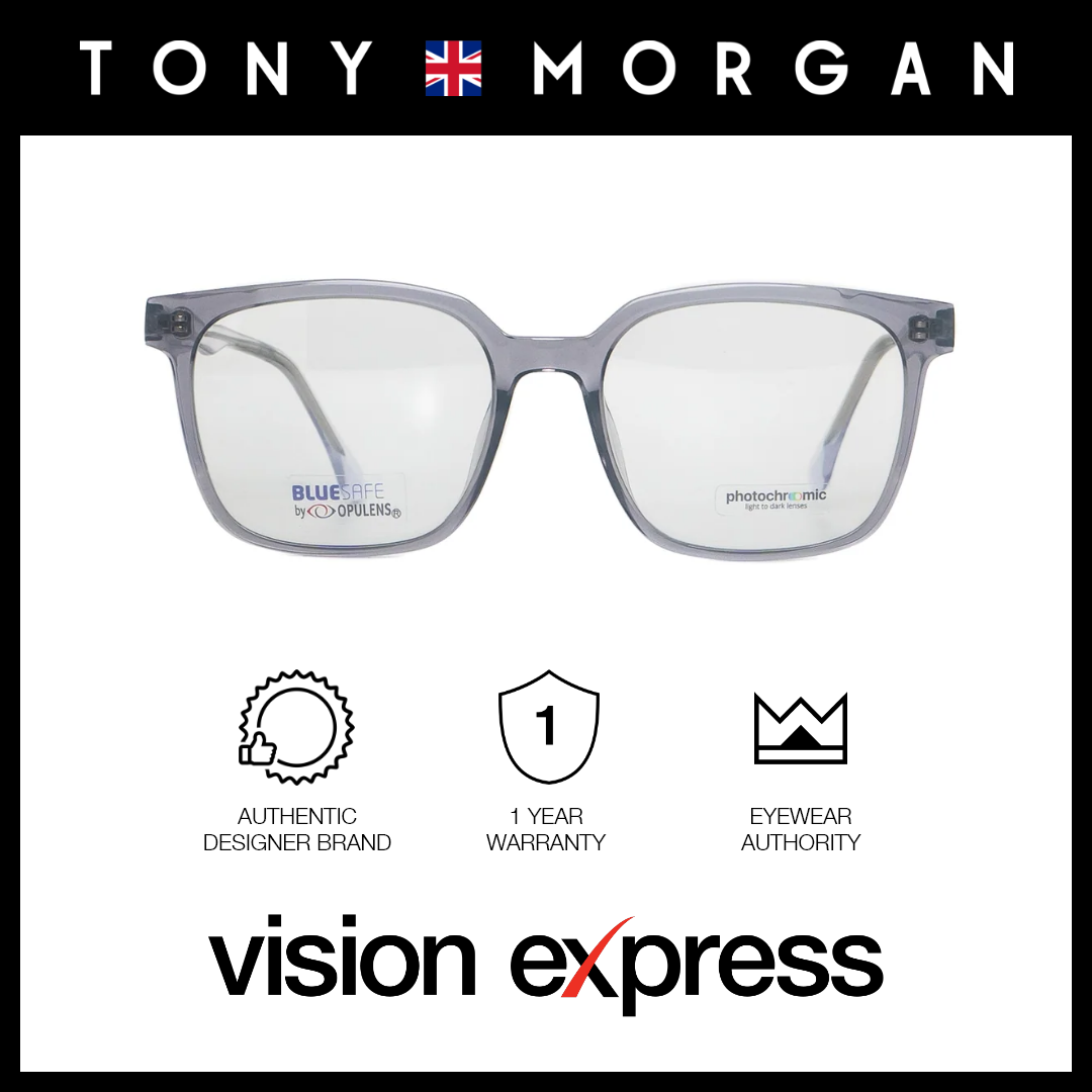 Tony Morgan Women's Clear Acetate Square Eyeglasses TM60006C454PURP - Vision Express Optical Philippines