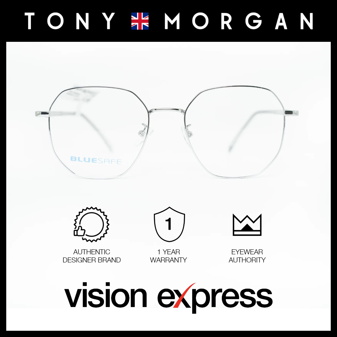 Tony Morgan Women's Silver Metal Irregular Eyeglasses TM8606SLVER54 - Vision Express Optical Philippines