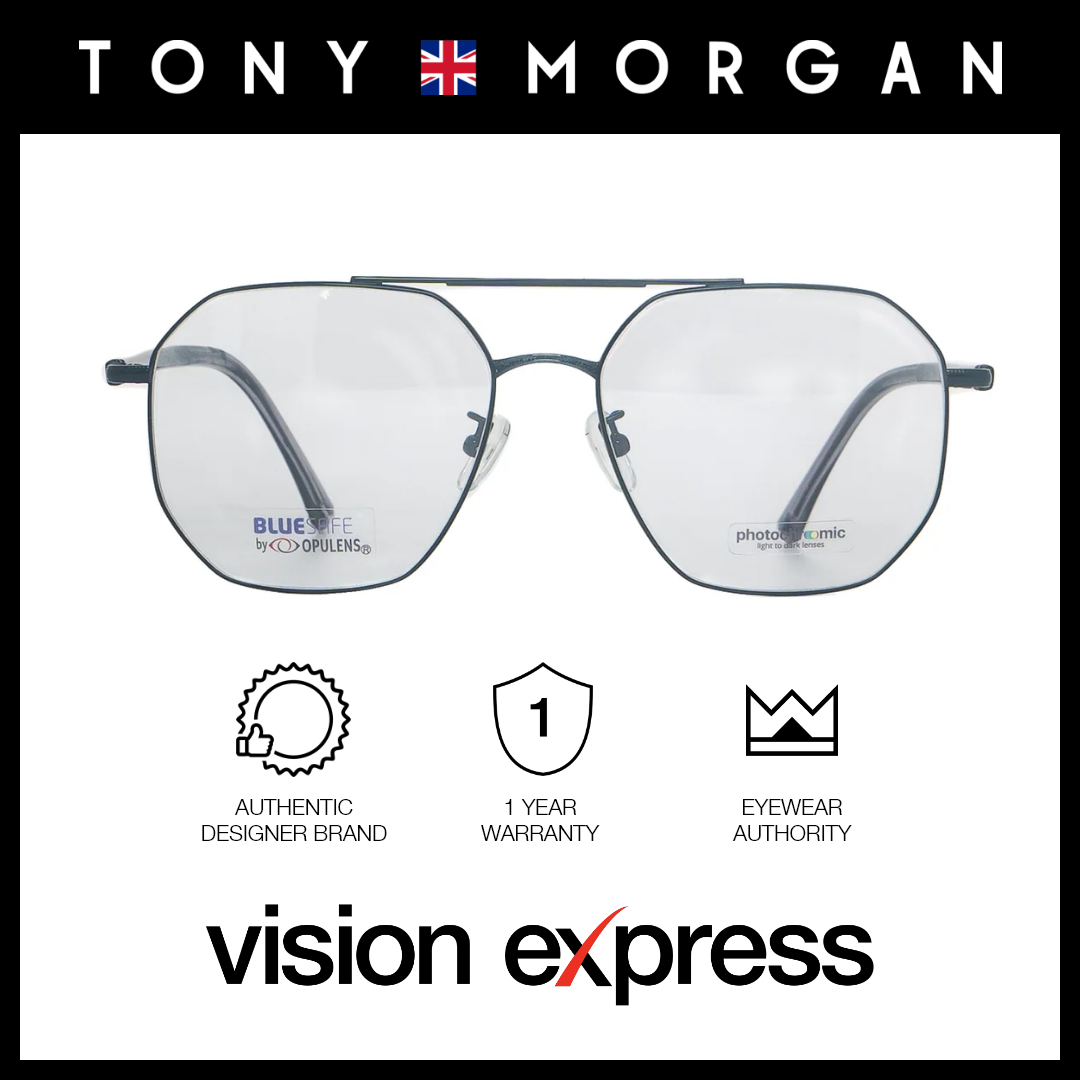 Tony Morgan Women's Black Metal Square Eyeglasses TM8657C354PURP - Vision Express Optical Philippines